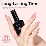 TOMICCA Pink Gel Nail Polish - Sheer Translucent Color