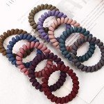 10-Piece Spiral Hair Ties Set - No-Crease