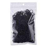 1000 Mini Black Rubber Bands for Hair Braids
