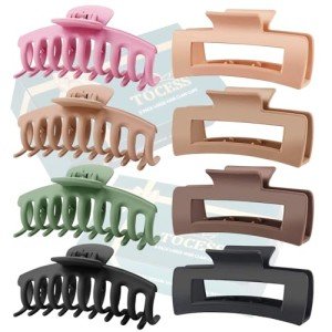 8 Pack Large Hair Claw Clips for Women