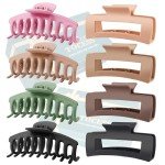 8 Pack Large Hair Claw Clips for Women