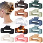 12 Pcs Square Jaw Clips for Hair Accessories