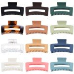 12 Pcs Square Jaw Clips for Hair Accessories