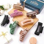 8 Pack Large Hair Claw Clips for Women