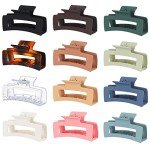 12 Pcs Square Jaw Clips for Hair Accessories