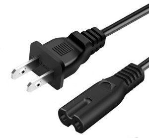 2 Prong Power Cable Cord Compatible TCL Roku Smart LED LCD HD TV - UL Listed TCL Roku TV AC Power Cable Cord Plug