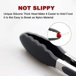 2 Pack Silicone Kitchen Tongs - BPA Free