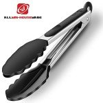 2 Pack Silicone Kitchen Tongs - BPA Free