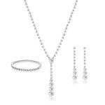Sparkling Silver Jewelry Set for Women