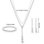 Sparkling Silver Jewelry Set for Women