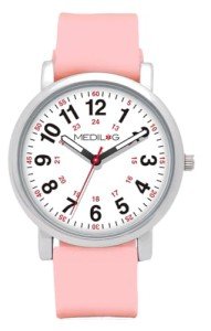 Light Pink Silicone Nurse Watch by Medilog