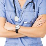 Light Pink Silicone Nurse Watch by Medilog