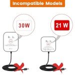 15W Power Adapter Replacement for Echo Pop, Dot 5th Gen, Dot 4th Gen, Dot 3rd Gen, Kids Edition, TV Cube Smart Speakers - Black Charger Cord Plug Long Cable, 5ft