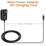 15W Power Adapter Replacement for Echo Pop, Dot 5th Gen, Dot 4th Gen, Dot 3rd Gen, Kids Edition, TV Cube Smart Speakers - Black Charger Cord Plug Long Cable, 5ft