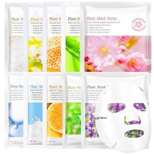 10 Pack Hydrating Sheet Face Masks for All Skin