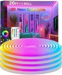httpsmp 20Ft Neon Rope Lights,Flexible Led Rope Lights Control with App/Remote,Multiple Modes Rope Lights,IP67 Outdoor Waterproof,Music Sync Light Strip for Bedroom