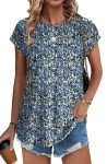 Trendy Floral Short Sleeve Tops for Women