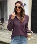Trendy Maroon Long Sleeve Hoodie for Women