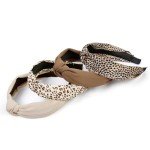 Leopard Print Knotted Hairbands - 4PCS Set