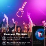 httpsmp 20Ft Neon Rope Lights,Flexible Led Rope Lights Control with App/Remote,Multiple Modes Rope Lights,IP67 Outdoor Waterproof,Music Sync Light Strip for Bedroom