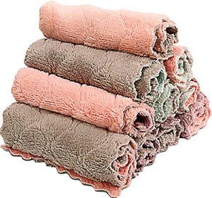 Super Absorbent Microfiber Kitchen Washcloths, 10 Pack