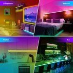 FONEWE 50ft Led Lights for Bedroom Led Strip Lights Led Light Strip with App Led Lights for Home Decoration