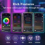 httpsmp 20Ft Neon Rope Lights,Flexible Led Rope Lights Control with App/Remote,Multiple Modes Rope Lights,IP67 Outdoor Waterproof,Music Sync Light Strip for Bedroom