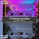 16.4Ft Neon Rope Lights,Flexible Led Rope Lights Control with App/Remote,Multiple Modes Rope Lights,IP65 Outdoor RGB Led Neon Lights Waterproof,Music Sync Gaming Led Neon Light Strip for Bedroom Decor