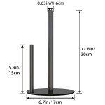 Black Stainless Steel Paper Towel Holder for Kitchen