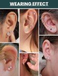 6 Pairs Hypoallergenic Surgical Steel Earrings Set