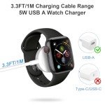 Watch Charger for Apple Watch Charger [Apple MFi Certified] Watch Charger Magnetic iWatch Charger 3.3FT Fast Charging Cable USB A Wall Plug Adapter for Apple Watch Series SE/SE2/9/8/7/6/5/4/3/2