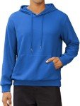 Men's Waffle Knit Pullover Hoodie with Pocket