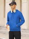 Men's Waffle Knit Pullover Hoodie with Pocket