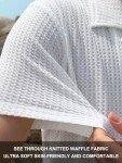 Men's Short Sleeve Waffle Knit Button Down Shirt