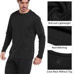 Men's Moisture-Wicking Long Sleeve Workout Tee - Black
