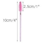 50PCS Crystal Pink Mascara Wands & Spoolies