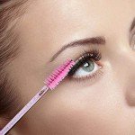 50PCS Crystal Pink Mascara Wands & Spoolies