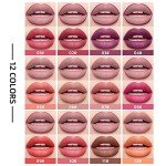 12 Color Lip Liner Pencil Set - Matte Finish