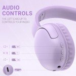 LORELEI B-E5 Kids Bluetooth Headphones, Wireless Headphones for Kids, Foldable 40H Playtime, Bluetooth Headphones with Built-in mic, On Ear Headsets for Child/Teens/School/Tablet(Space Purple)