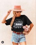 Country Music Concert Shirt Women: New Album Tshirt Music Tshirts Music Lovers Gift Oversized Tops Black