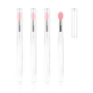 Pink Silicone Lip Brush Set - 4 Pieces