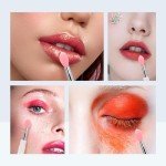 Pink Silicone Lip Brush Set - 4 Pieces