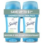 Secret Women's Antiperspirant, 24hr Protection, Pack of 2