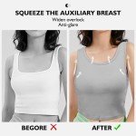 2 Pieces Tank Top for Women, Basic Sleeveless Crop Tops, Going Out Tops Workout Tops Teen Girls Racerback Daily Wearing (US, Alpha, Medium, Regular, Regular, Grey)