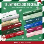 12-Color Christmas Gel Nail Polish Set