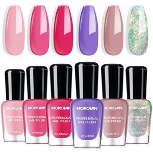 Pink Glitter Nail Polish Set – Quick Dry!