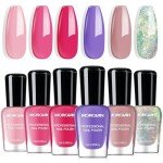 Pink Glitter Nail Polish Set – Quick Dry!