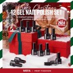 12-Color Christmas Gel Nail Polish Set