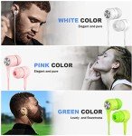Wired Earbuds with Microphone 5 Pack, in-Ear Headphones with Heavy Bass, High Sound Quality Earphones Compatible with iPad, Laptop, MP3, Android Smartphones, Fits All 3.5mm Jack Device