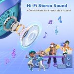 EarFun S1 Kids Headphones, Foldable Wired Headphones for Kids, 85dB Volume Limit, Stereo Sound, Adjustable Headband, Portable Lightweight On-Ear Headphones for School/Travel/Boys/Girls/PC/Tablet